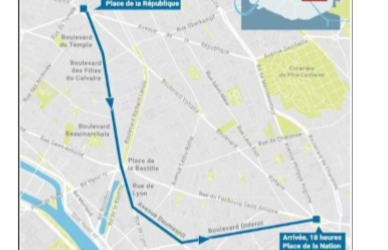 MANIFESTACIONES EN FRANCIA ANTE LA HUELGA GENERAL