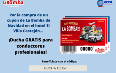 LA CETM COLABORA CON LA BOMBA DE NAVIDAD PARA OFRECER UNA DUCHA GRATIS A LOS CONDUCTORES POR LA COMPRA DE UN BOLETO